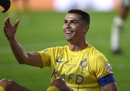 Cristiano Ronaldo en un partido con el Al Nassr