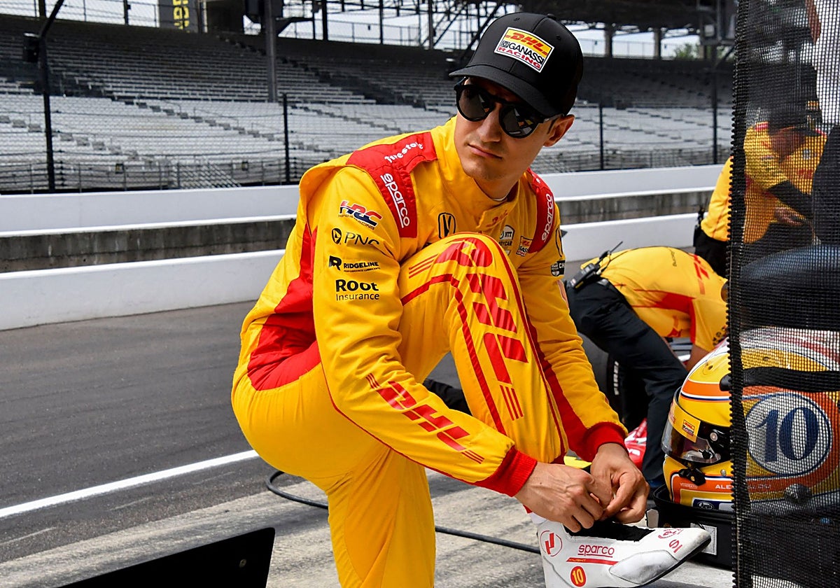 Álex Palou, en un entrenamiento de las 500 Millas de Indianápolis