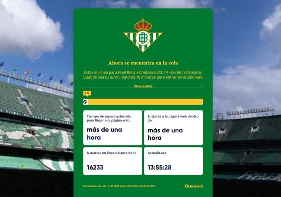 Colapso en la página web para comprar las entradas
