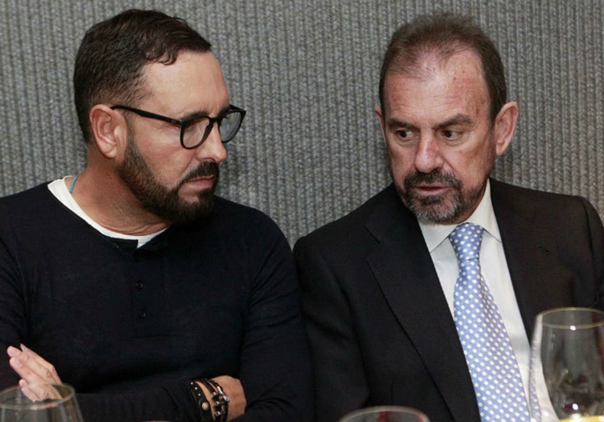 José Bordalás y Ángel Torres, entrenador y presidente del Getafe, respectivamente