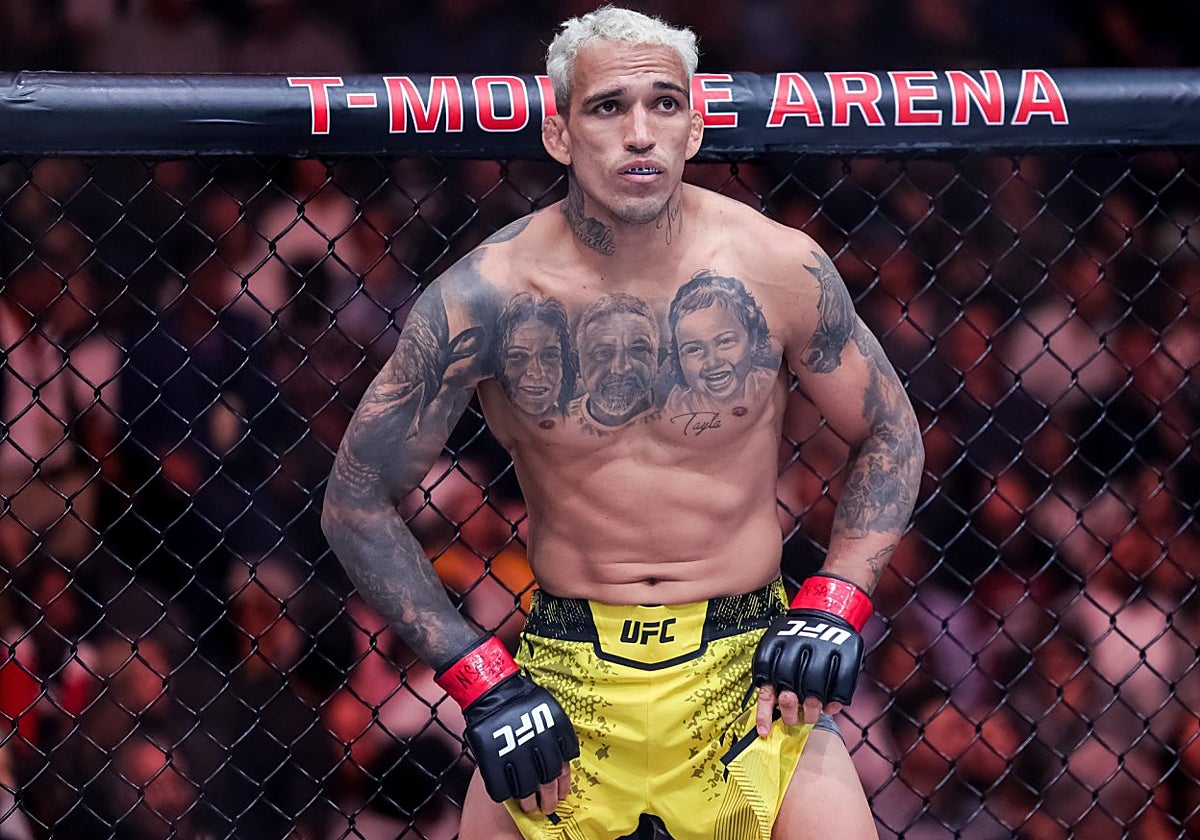Charles Oliveira antes de uno de sus combates