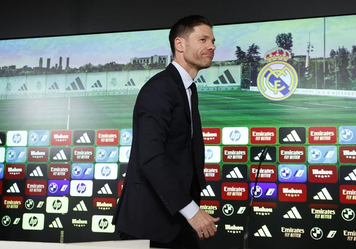 Xabi Alonso, en su primer día en Valdebebas