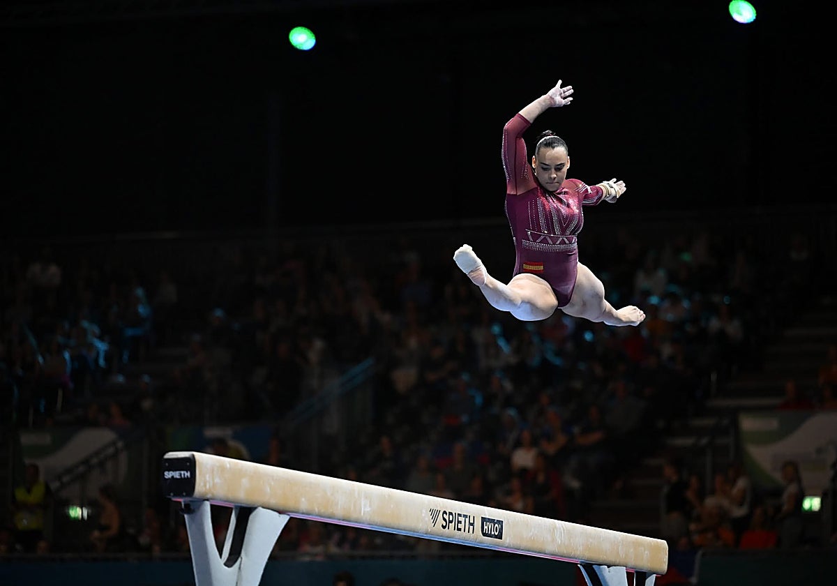 Alba Petisco, durante el Europeo de Leipzig