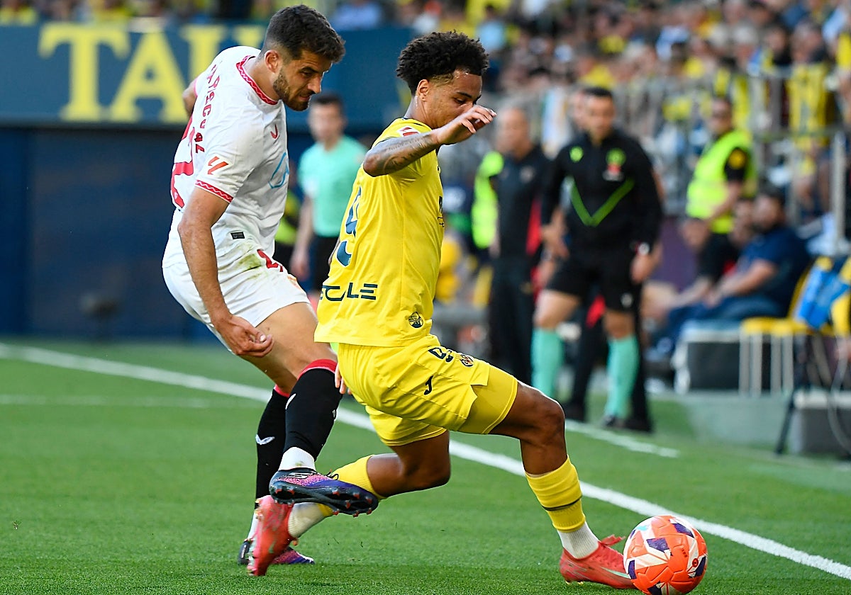 Álvaro García Pascual en el último partido de Liga ante el Villareal