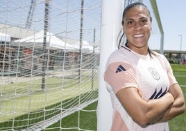 Cristina Martín-Prieto en la ciudad del Fútbol de las Rozas
