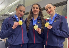Las tres sevillanas de la 'sincro' competirán con España en el Campeonato de Europa de Funchal
