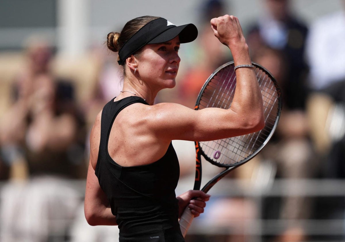 Elina Svitolina, durante un partido en Roland Garros