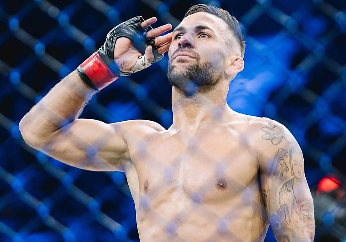 Hecher Sosa en uno de sus combates