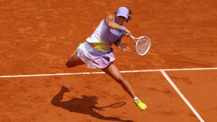 Iga Swiatek, durante su partido ante Svitolina