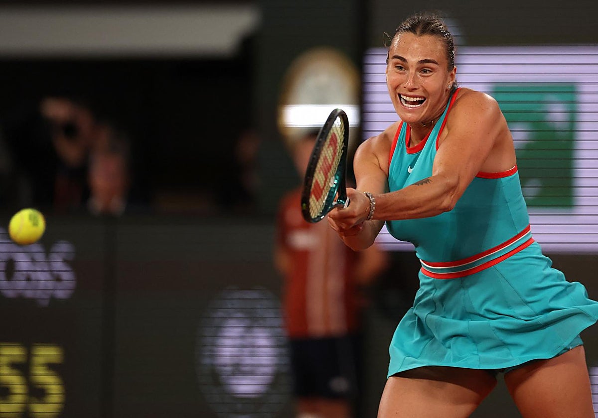 Sabalenka, en el partido ante Swiatek
