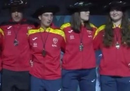 Bochornosa pitada al himno español durante la entrega de medallas del torneo de cesta punta en Guernica