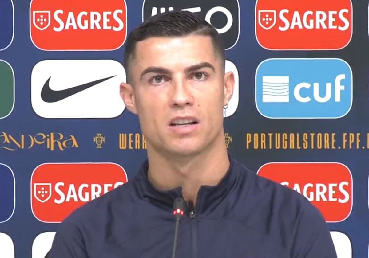 Cristiano Ronaldo, en rueda de prensa