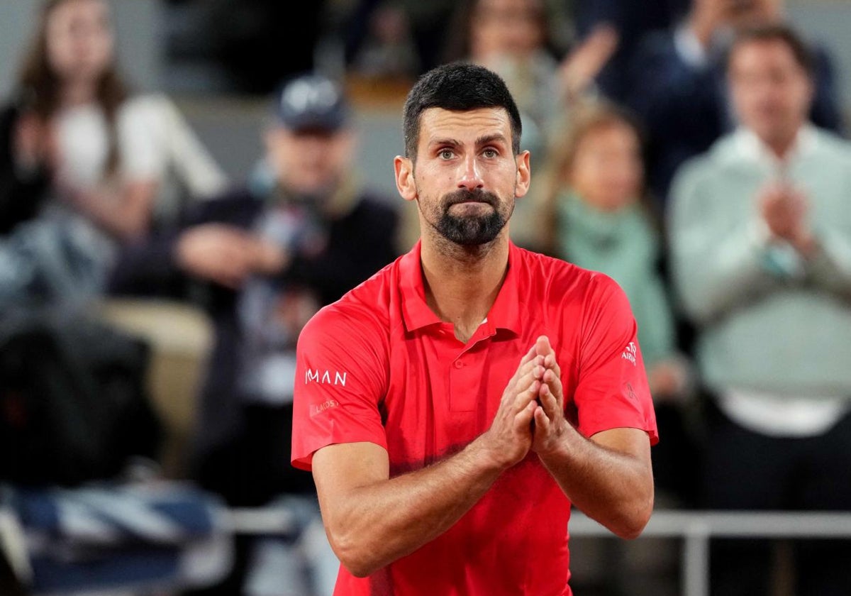 Novak Djokovic, en la despedida de la Philippe Chatrier