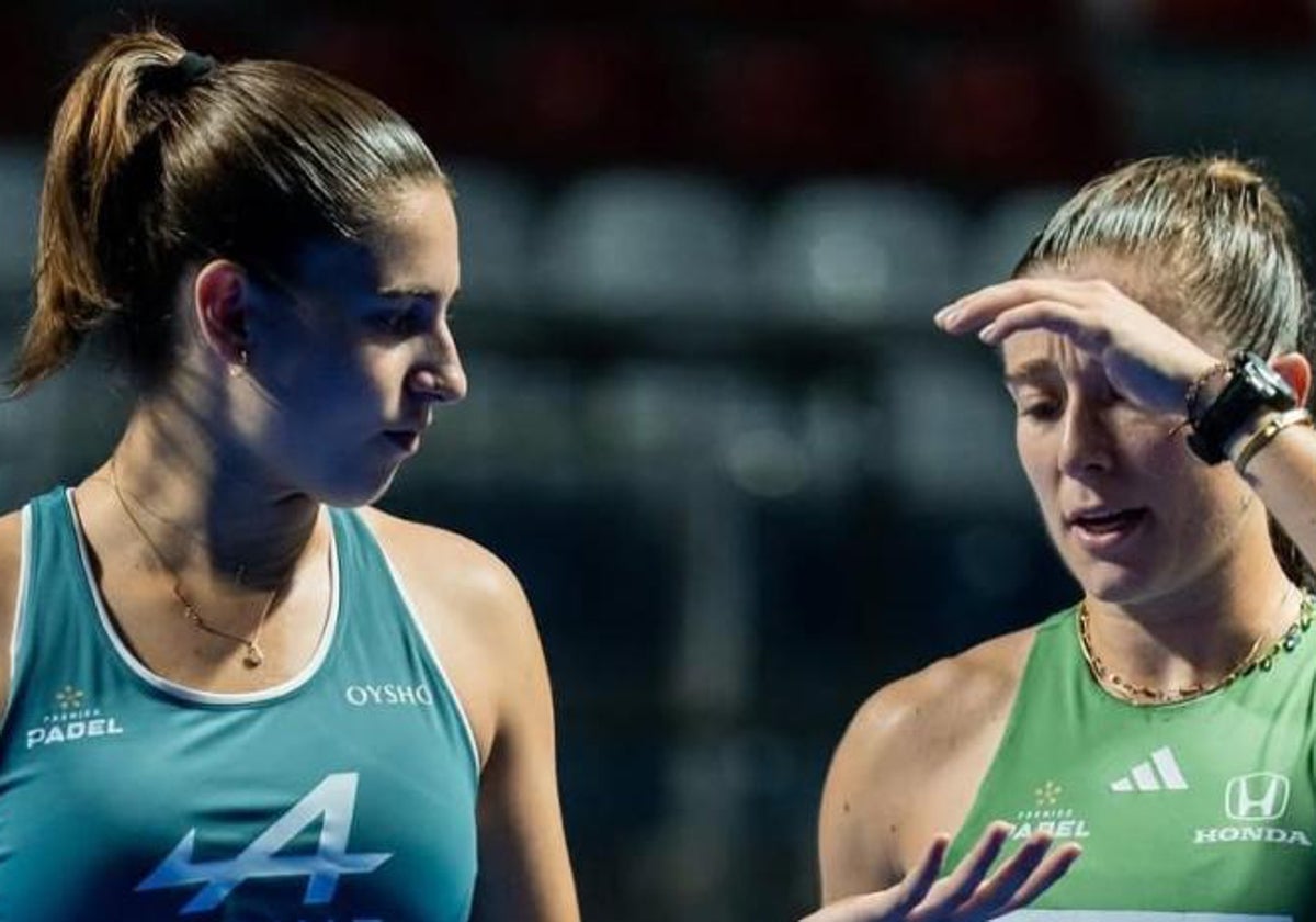 Alejandra Alonso y Marta Ortega durante el P2 de Asunción.