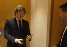 Milei se reúne con el Cholo Simeone durante su visita a Madrid