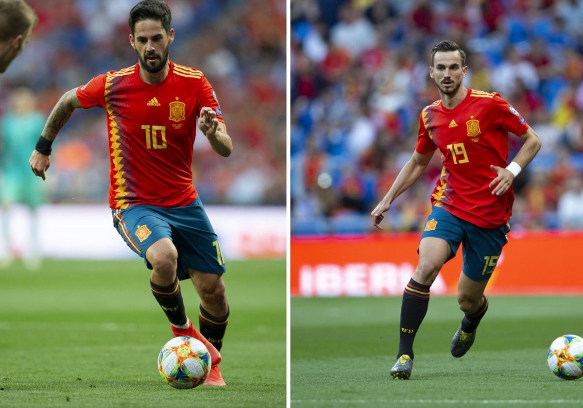 Isco y Fabián, en el España-Suecia de junio de 2019