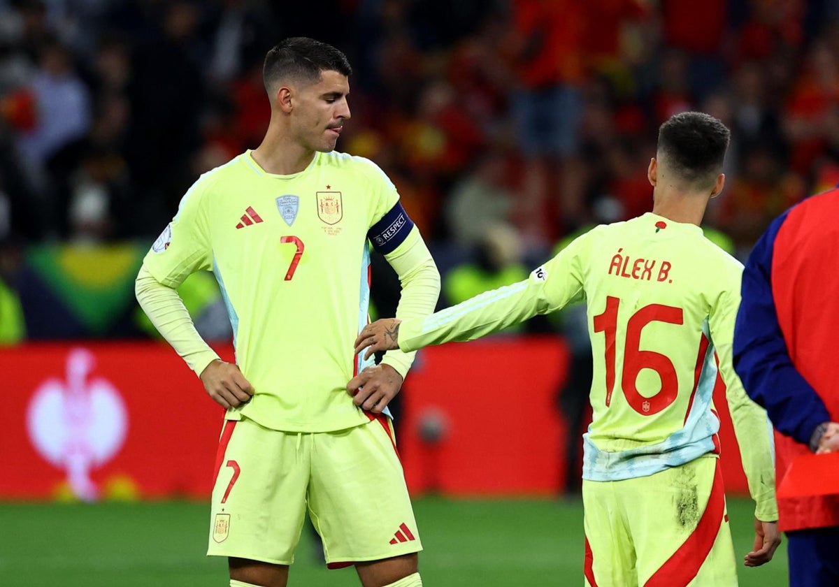 Morata, después de fallar el penalti ante Portugal