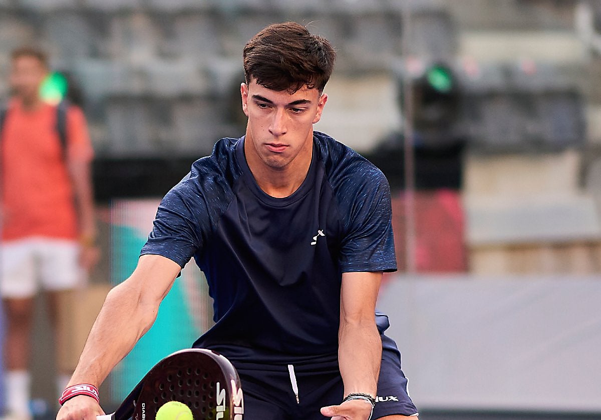 Tino Libaak, en un entrenamiento previo al torneo de Roma