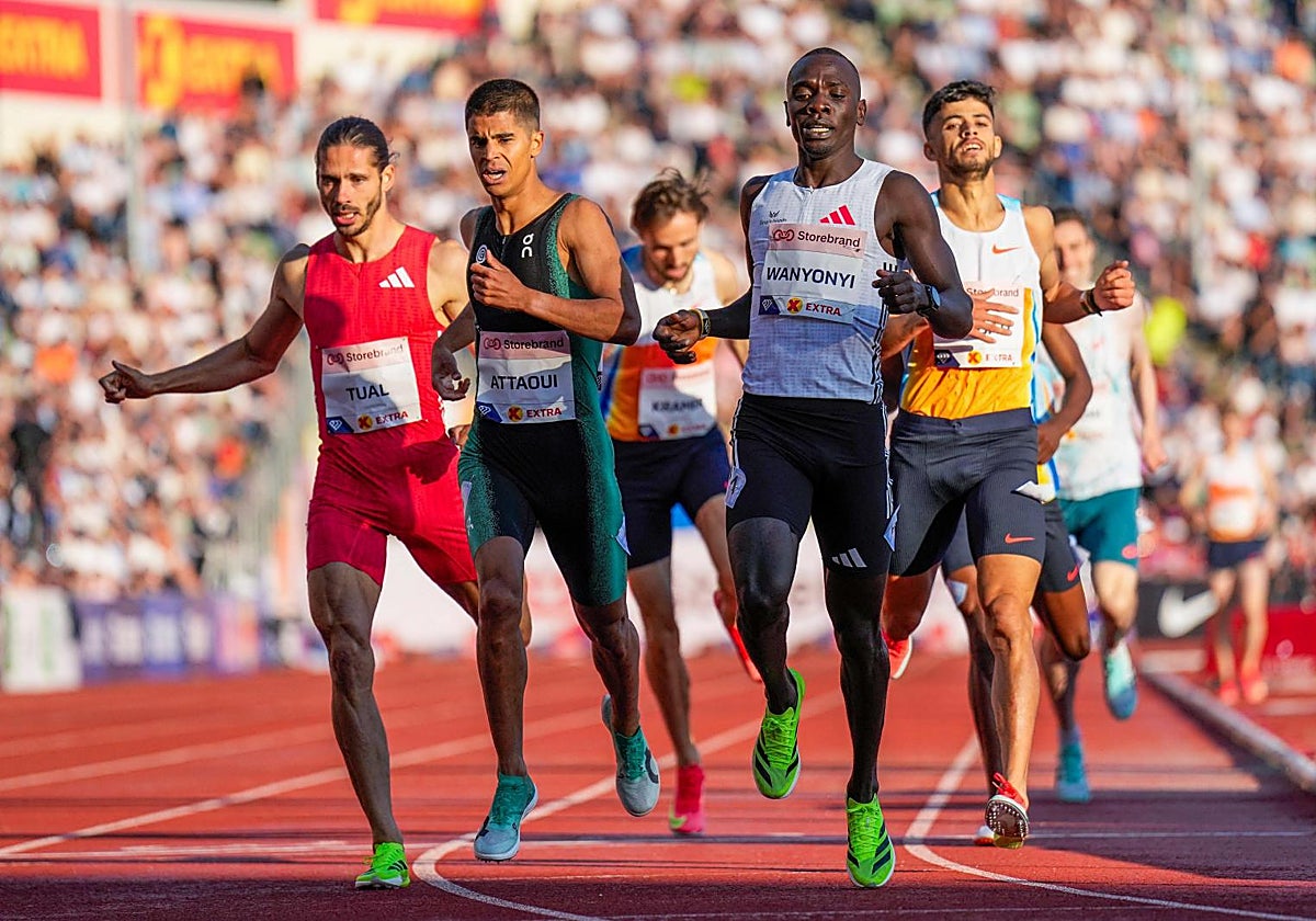 Attaoui, izquierda, tras Wanyonyi en Oslo