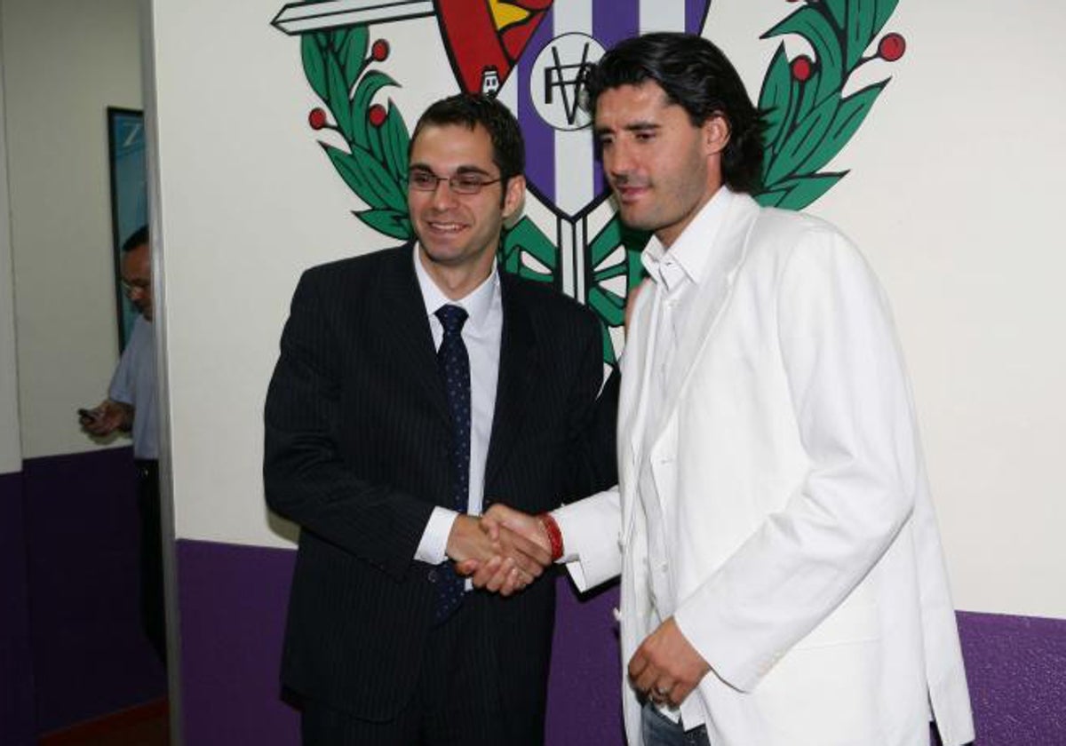 Presentación de Víctor Orta y José Luis Pérez Caminero en el Real Valladolid