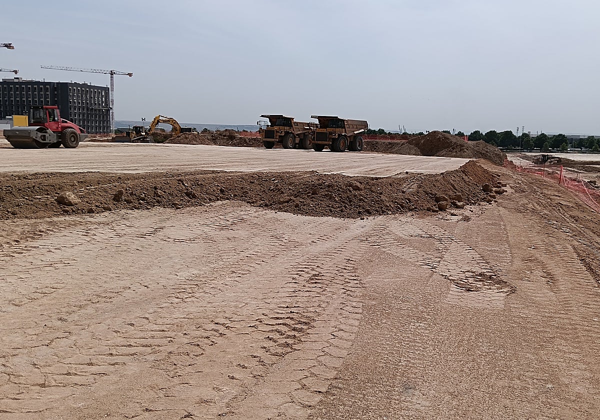 Movimiento de tierras en el Madring