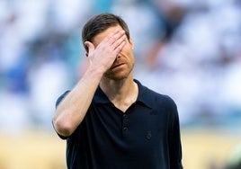 Xabi Alonso, durante un momento del partido