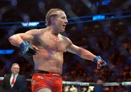 Paddy Pimblett después de su última victoria contra Michael Chandler