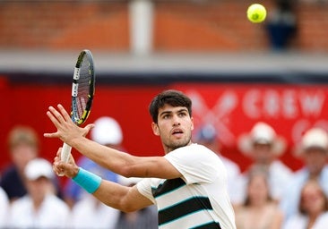 Carlos Alcaraz durante el partido