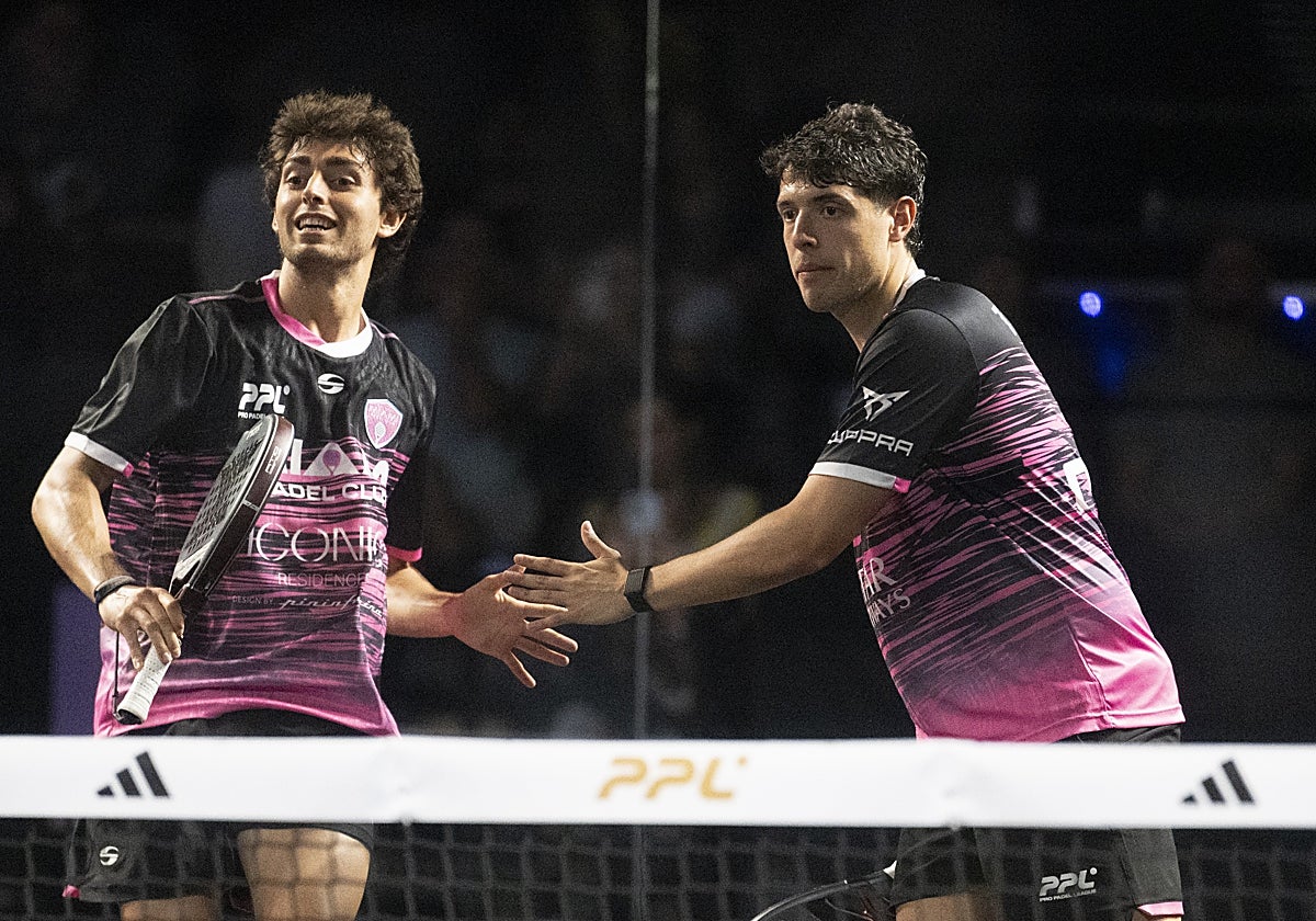 Edu Alonso y Agustín Tapia representando a Miami Padel Club el pasado fin de semana