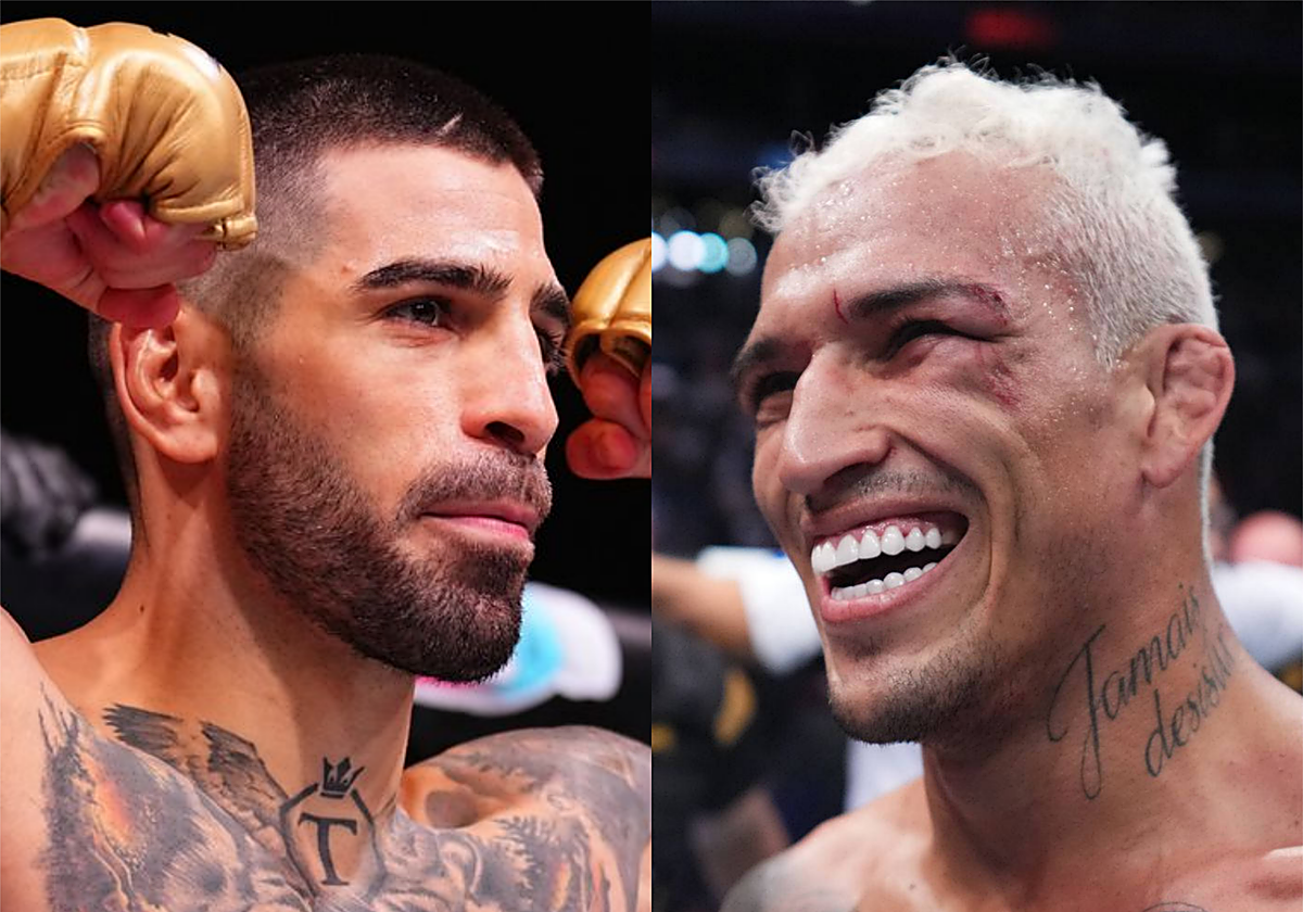 A la izquierda, Ilia Topuria. A la derecha, Charles Oliveira