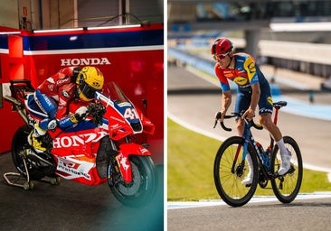 Aleix Espargaró, con la Honda y el maillot de Lidl