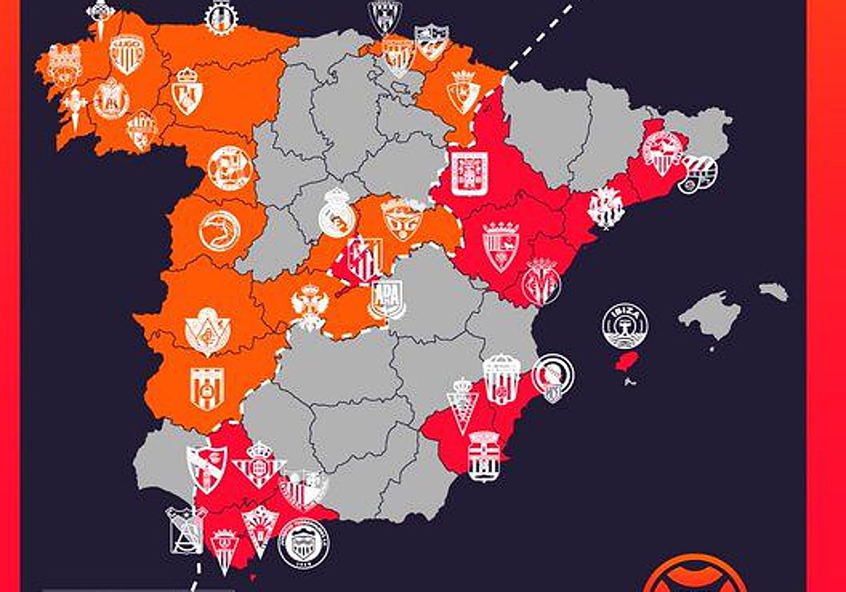Equipos de los grupos 1 y 2 de Primera Federación