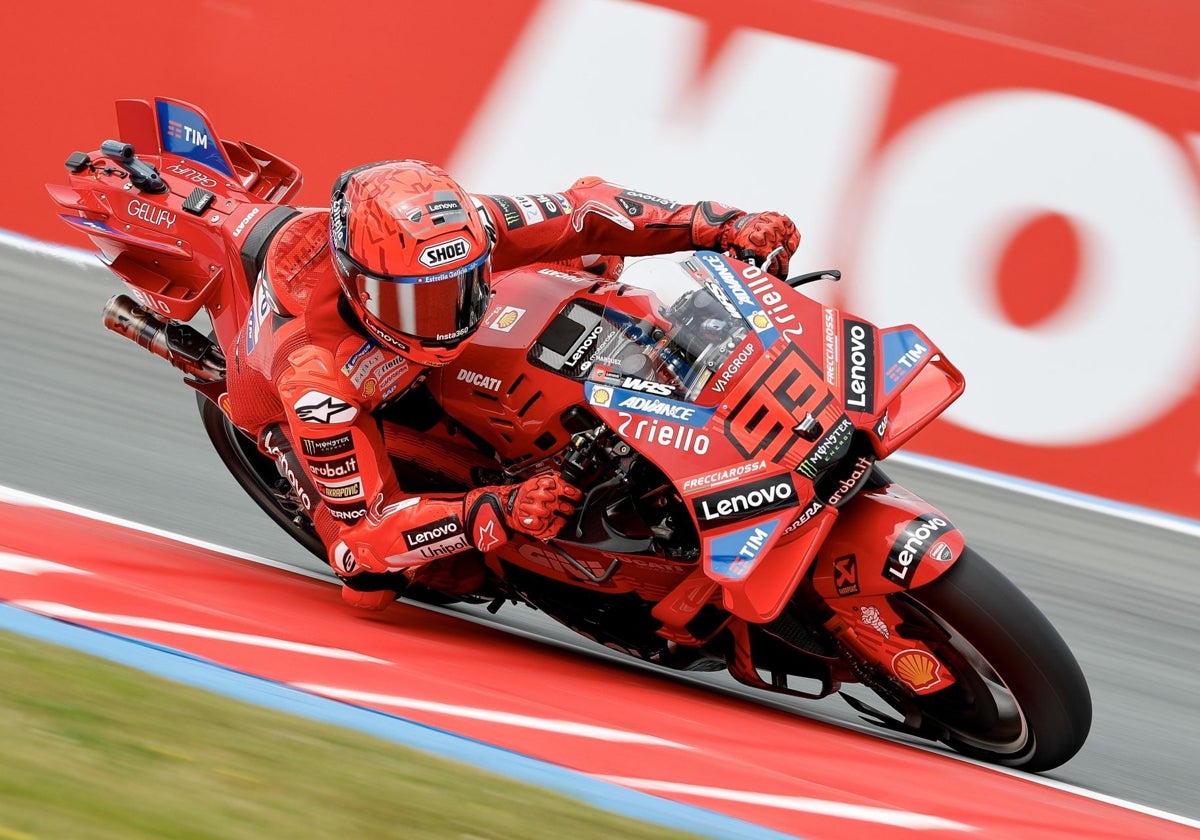 Marc Márquez, en el entrenamiento del GP de Países Bajos