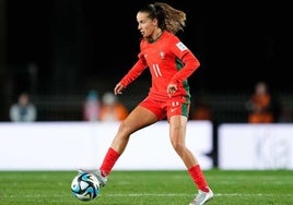Tatiana Pinto durante un partido de Portugal