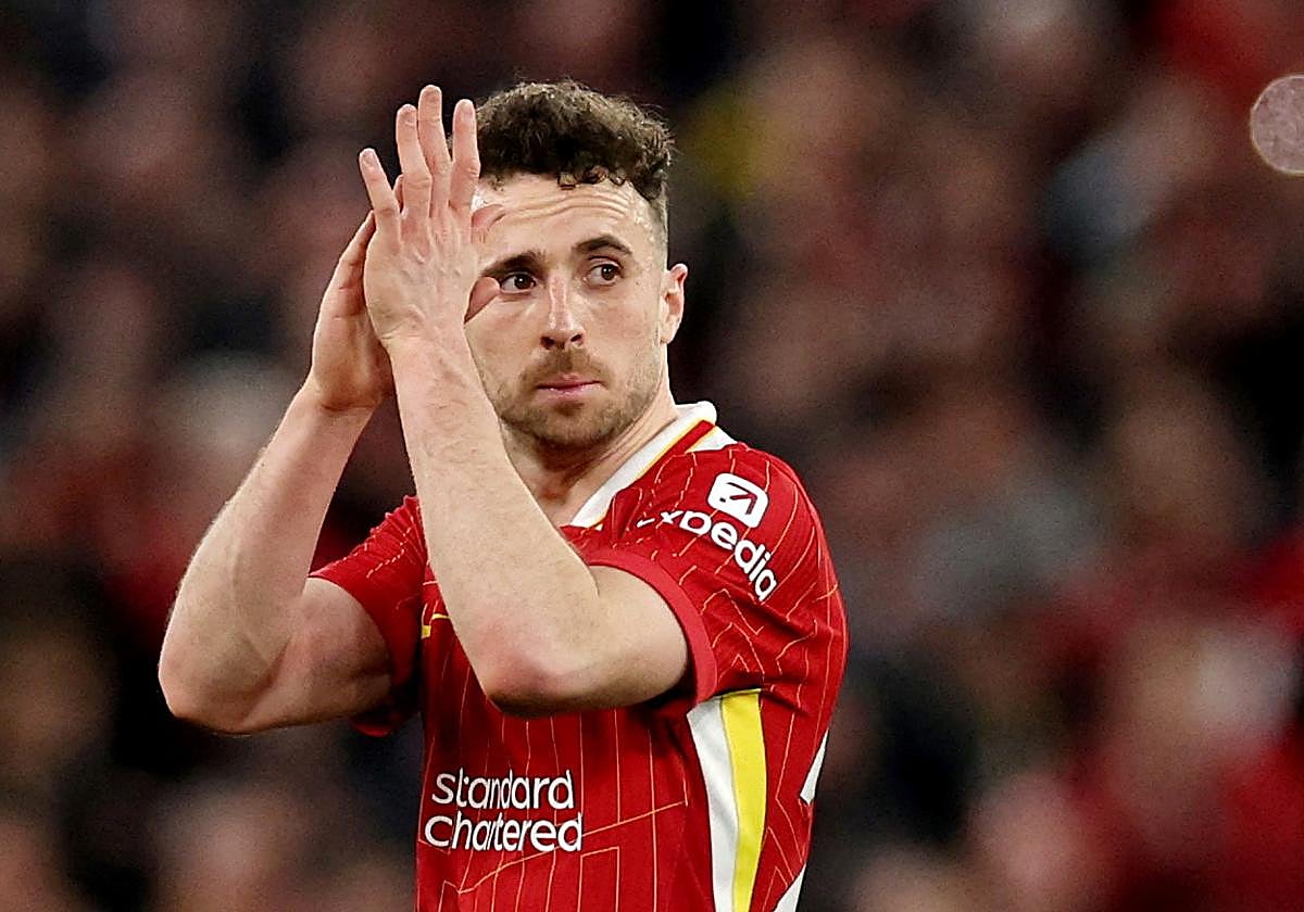 El jugador del Liverpool Diogo Jota.