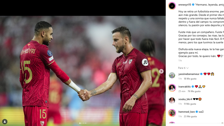 Los mensajes de despedida a Rakitic tras su retirada