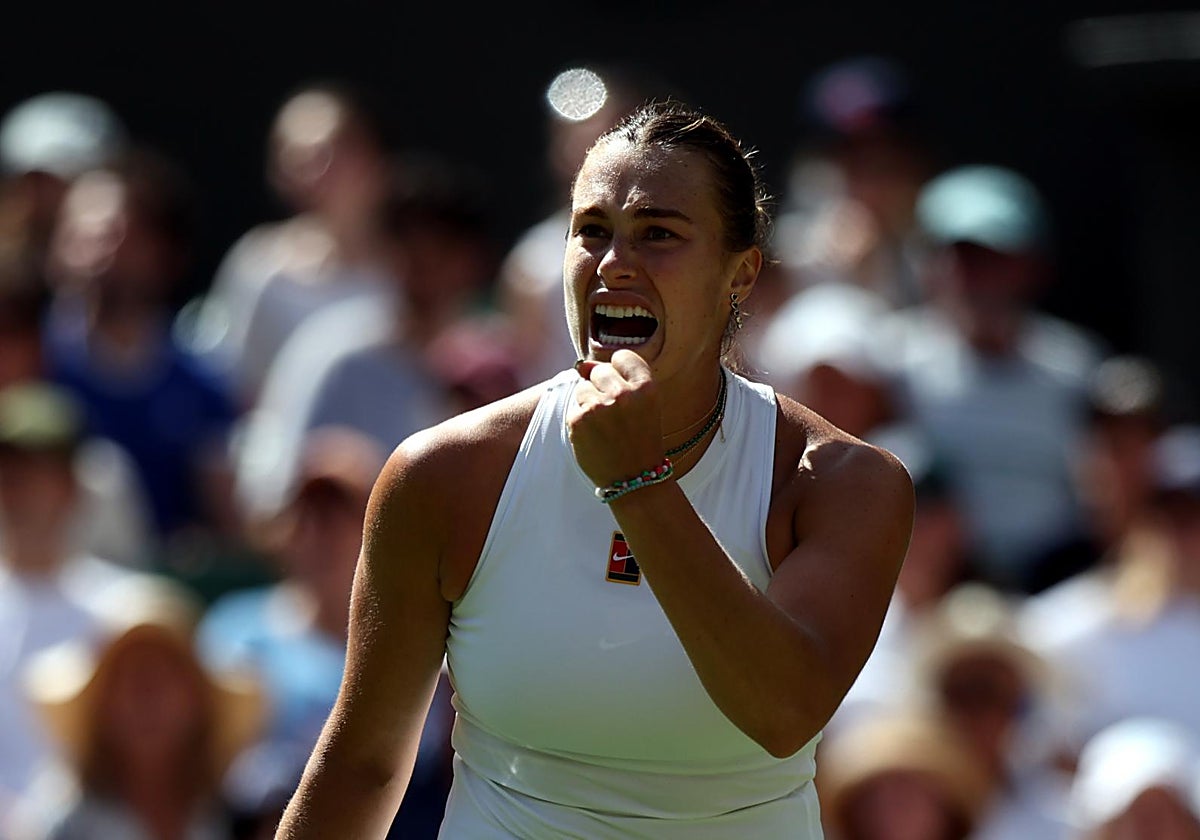 Sabalenka celebra el pase a la semifinal