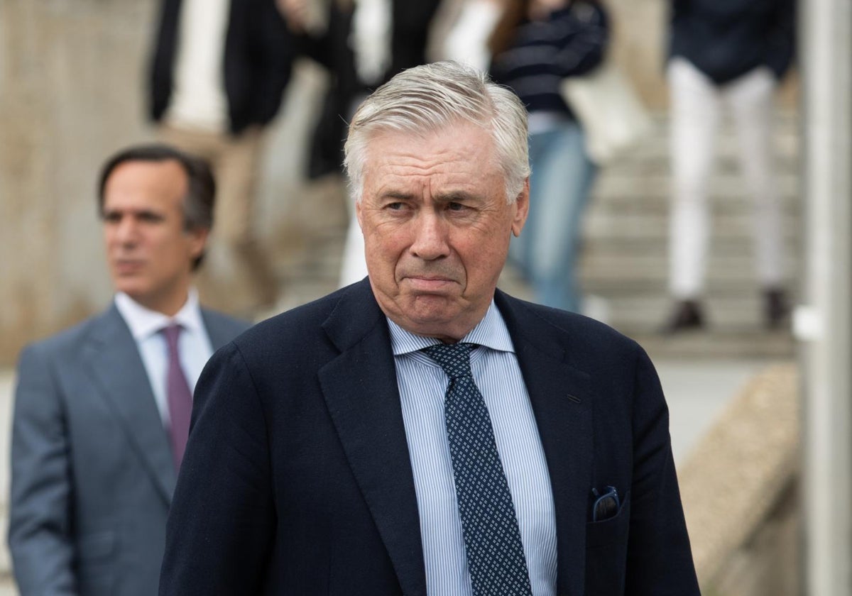 Ancelotti, cuando fue a declarar a la Audiencia Provincial