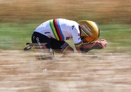 Remco Evenepoel, en acción