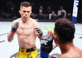 Dani Bárez en uno de sus combates