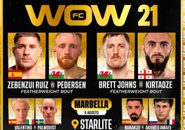 WOW, la mayor liga de MMA de España, aterriza en el Marbella Starlite