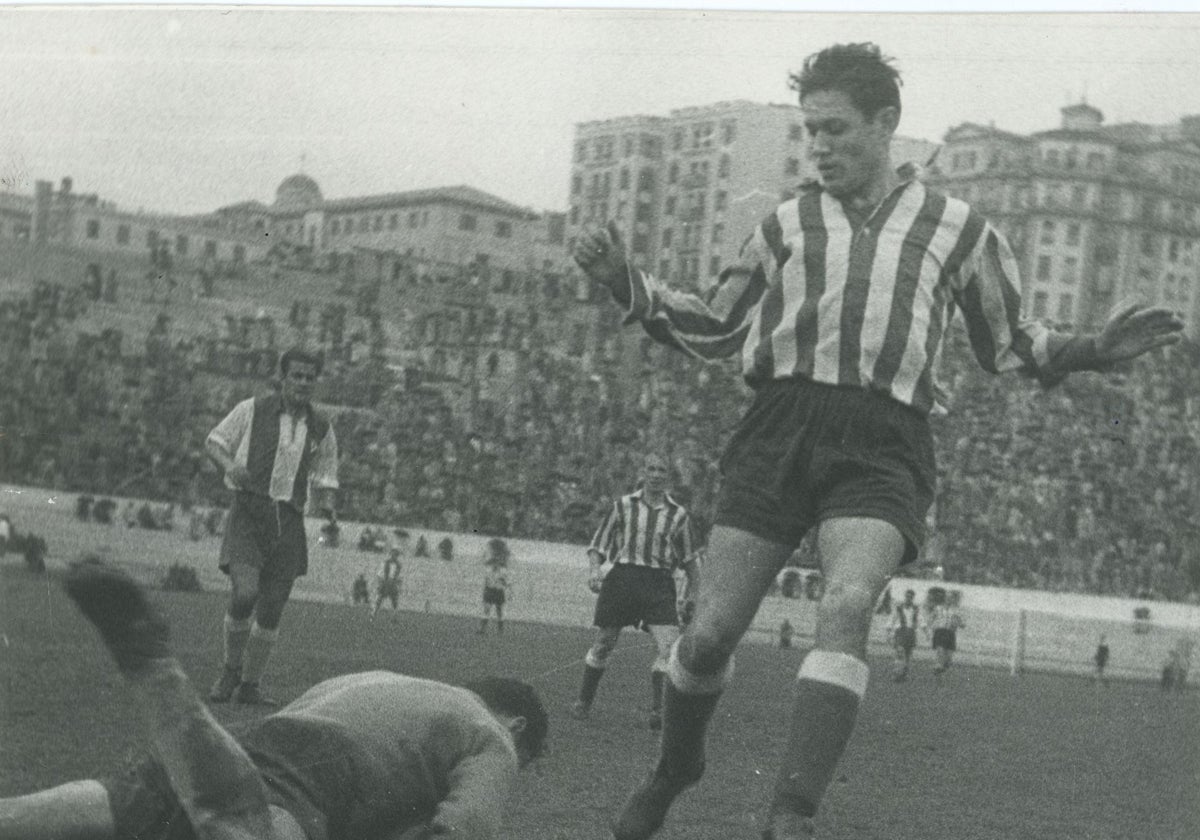 José Juncosa, en un partido del Atlético en el Metropolitano