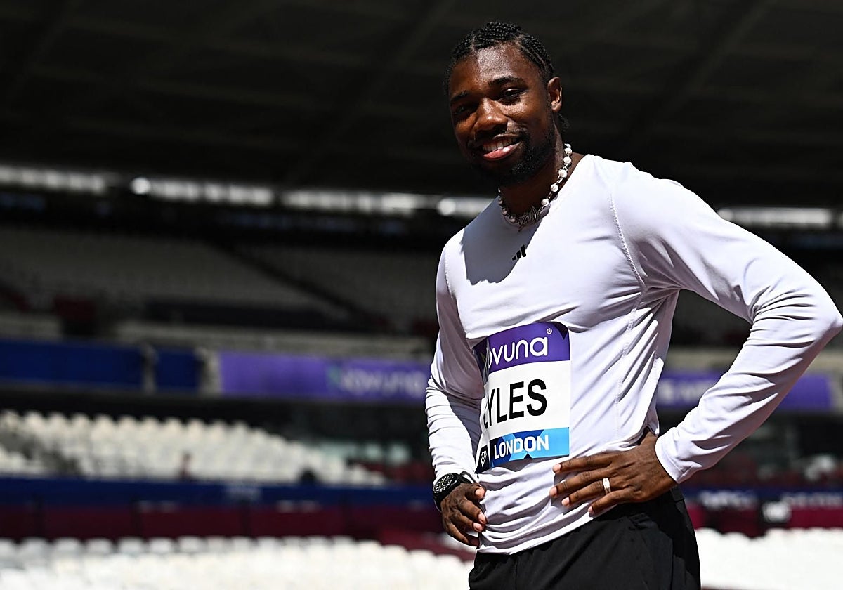 Noah Lyles, este viernes, en el estadio Olímpico de Londres