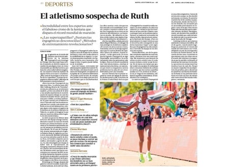 Imagen secundaria 1 - Cuando el atletismo sospechaba del bestial récord de Ruth Chepngetich