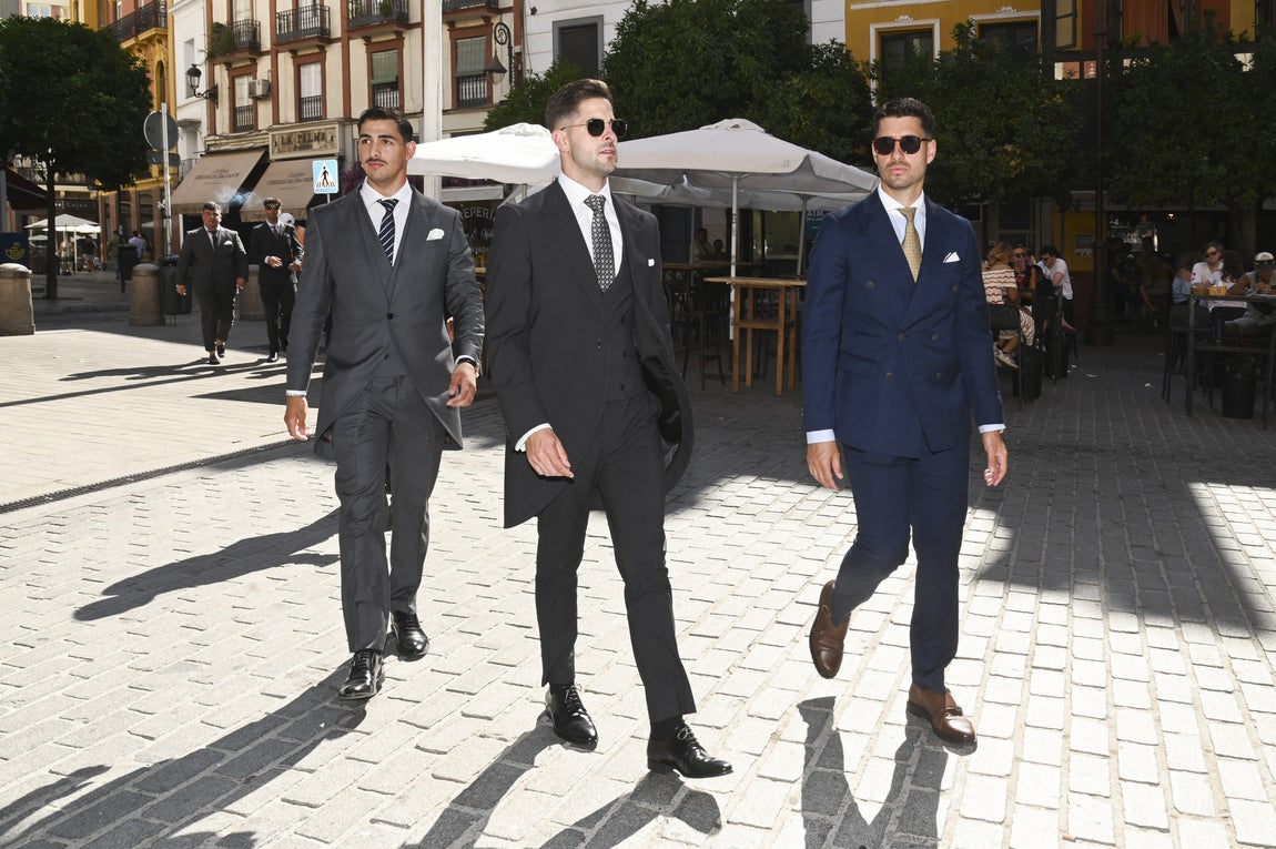 La boda de Fabián Ruiz en la iglesia del Salvador de Sevilla, en imágenes