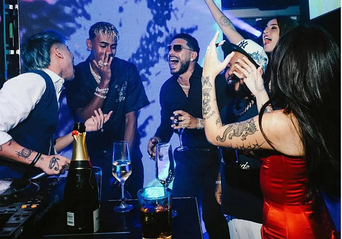 Lamine Yamal, durante su fiesta de cumpleaños