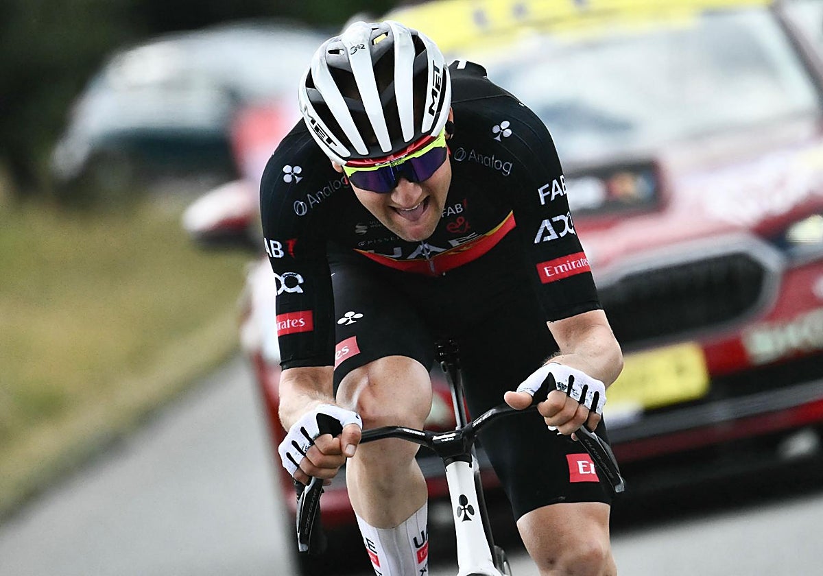 Tim Wellens, ciclista del UAE, ganador de la etapa 15 del Tour