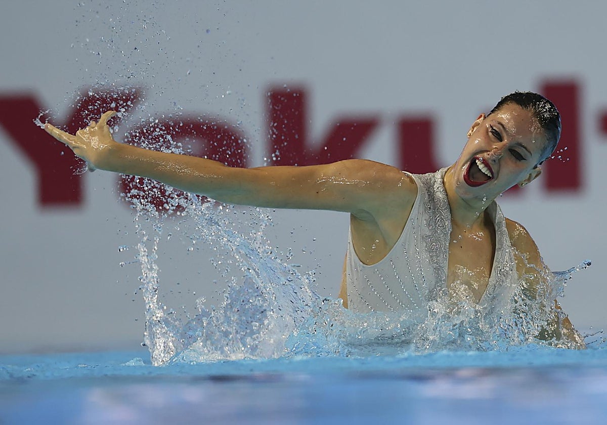 Iris Tió, durante su prueba en la final del solo libre