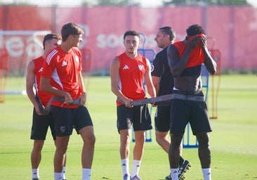 Rubén Vargas, en un momento del entrenamiento del miércoles