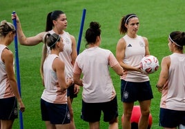 Entrenamiento de la selección española